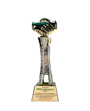 Handshake Trophy Award
